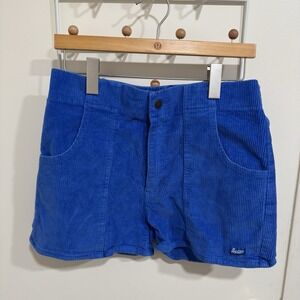 Hammies Corduroy Retro High Waist Shorts Retro Style Size 34 Blue